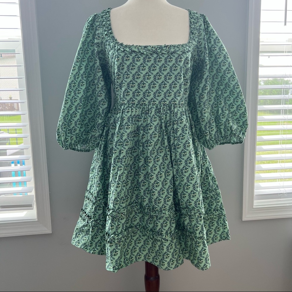 RHODE Daya dress in Jawahar Garden Mint Mini NEW - Picture 3 of 16